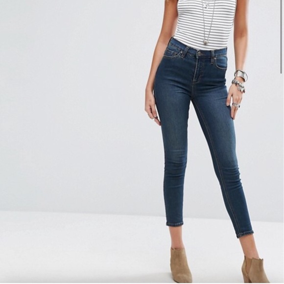 Free People Denim - Free People high waisted skinny crop jeans size 28